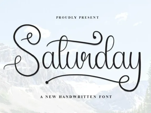 Saturday Calligraphy Typeface font