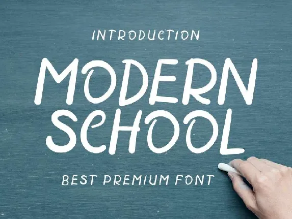 Modern School Script font