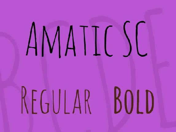 Amatic SC font