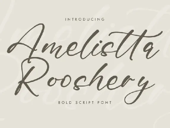 Amelistta Rooshery font