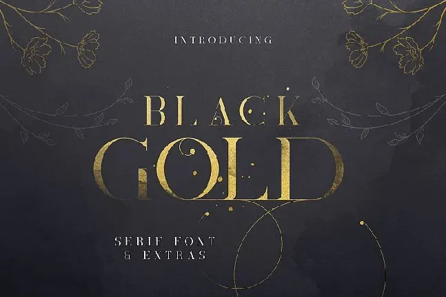 Black Gold Serif font