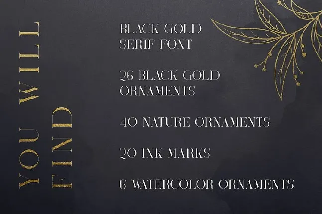 Black Gold Serif font