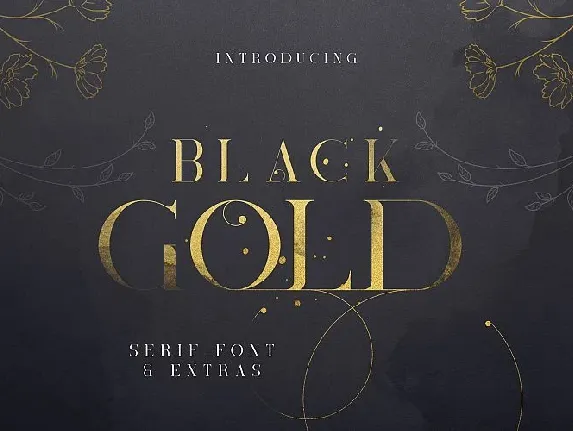 Black Gold Serif font