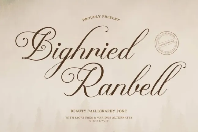 Bighried Ranbell font