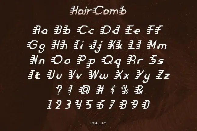 Hair Comb Demo font