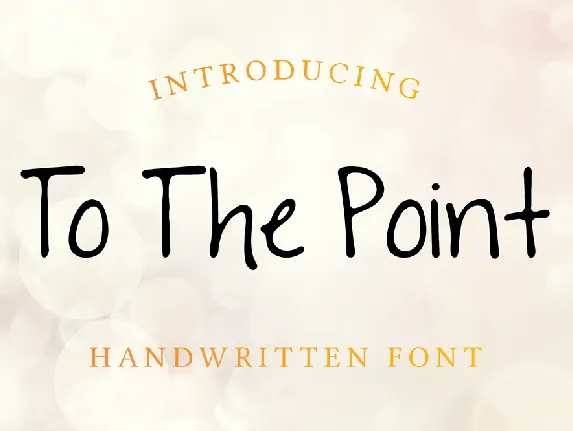 To The Point font