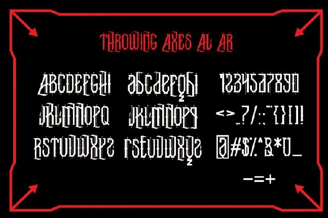 Throwing Axes font