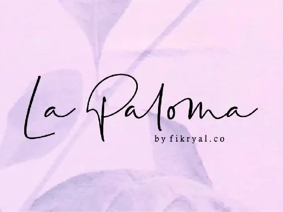 La Paloma font