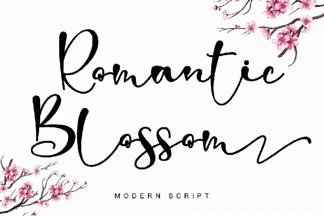 Romantic Blossom - personal use font