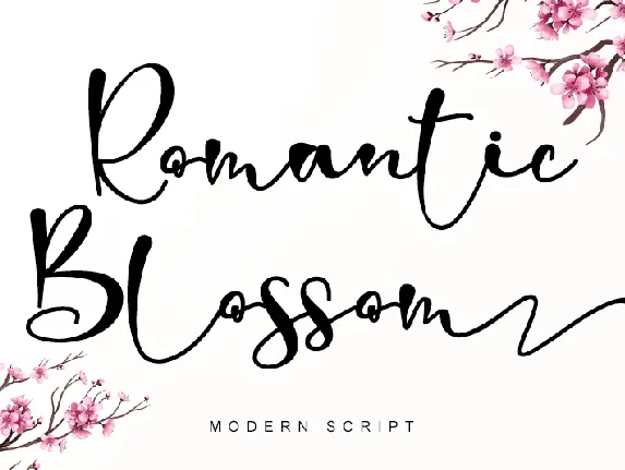 Romantic Blossom - personal use font