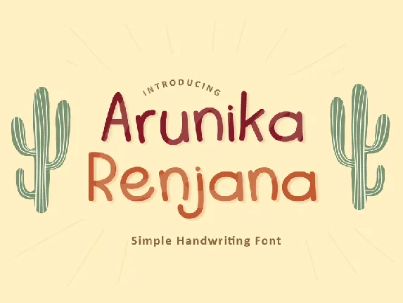 Arunika Renjana font