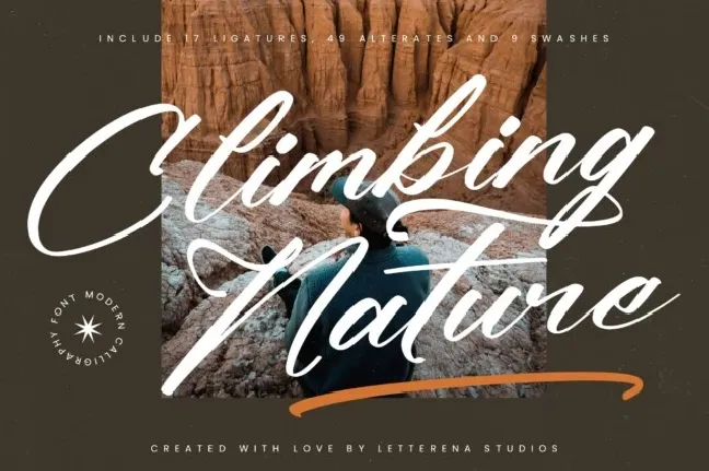 Climbing Nature font