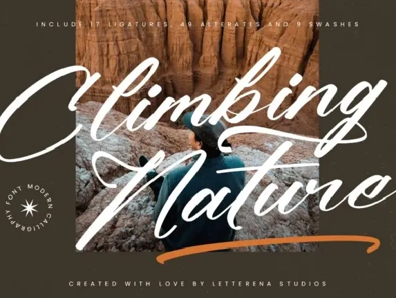 Climbing Nature font