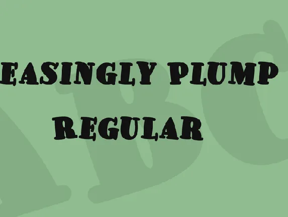 Pleasingly Plump NF font