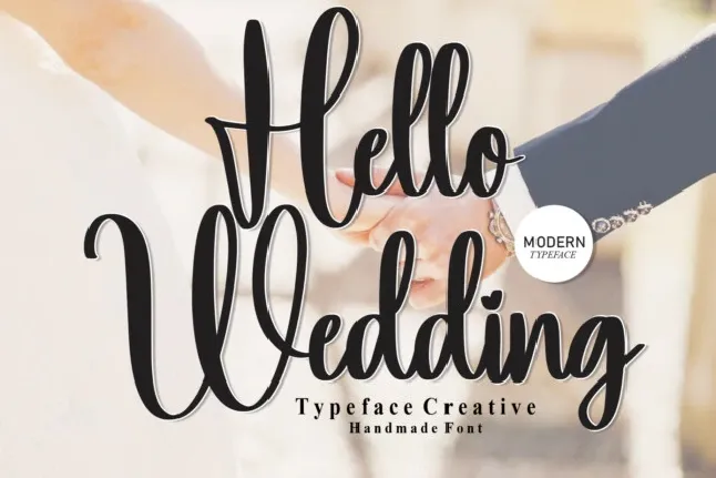 Hello Wedding Script font