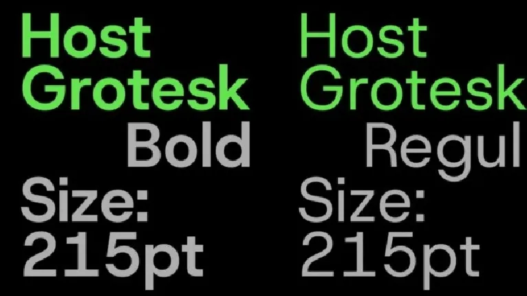 Host Grotesk family font