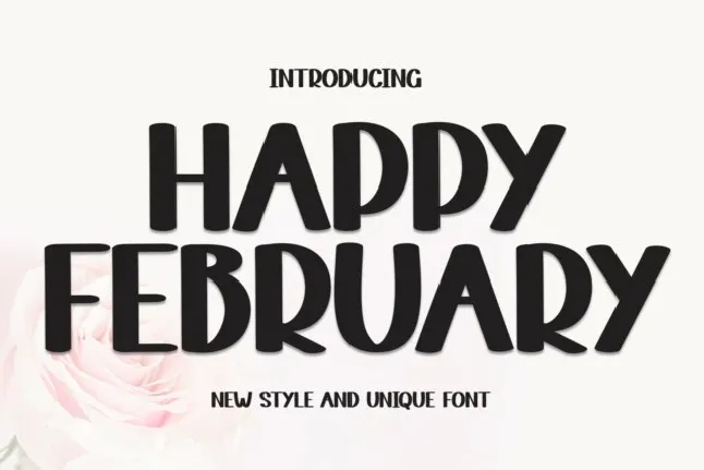 Happy February Display font