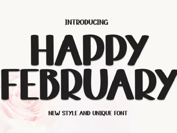 Happy February Display font