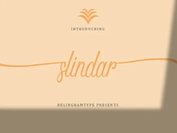 Slindar Script font