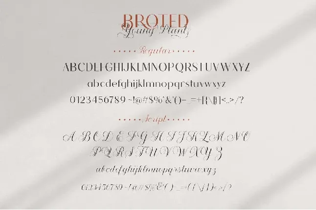 Broted Young Plant Duo font