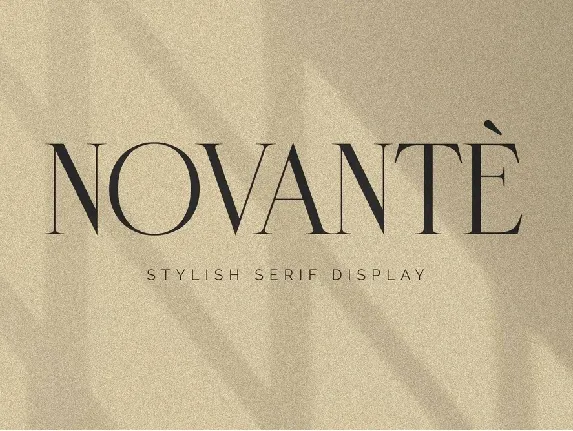 Novante Stylish Display Serif font