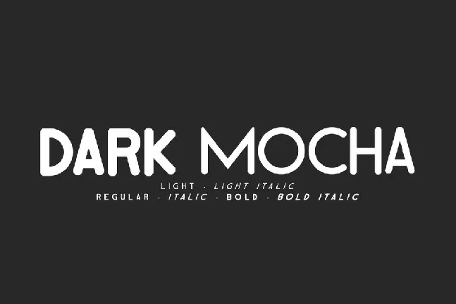 Dark Mocha font