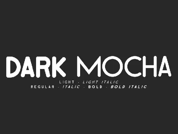 Dark Mocha font