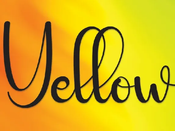 Yellow Script font