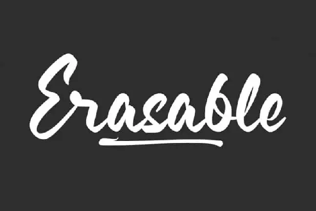 Erasable Script font