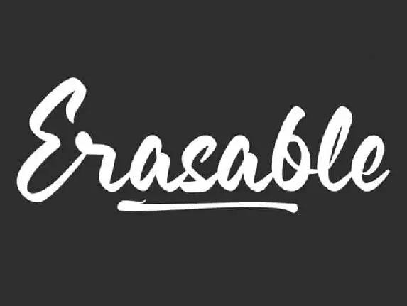 Erasable Script font