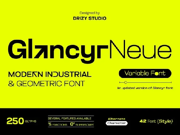 Glancyr Neue font