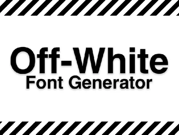 Off White font