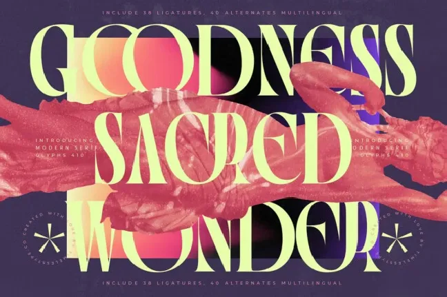 Goodness Sacred Wonder font