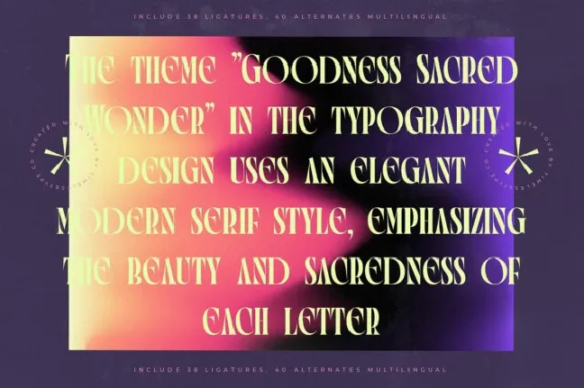 Goodness Sacred Wonder font