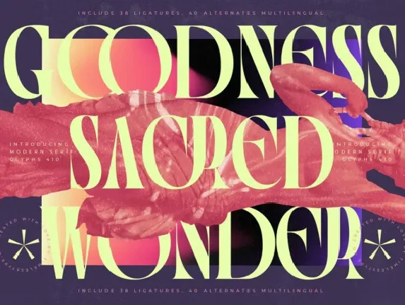 Goodness Sacred Wonder font