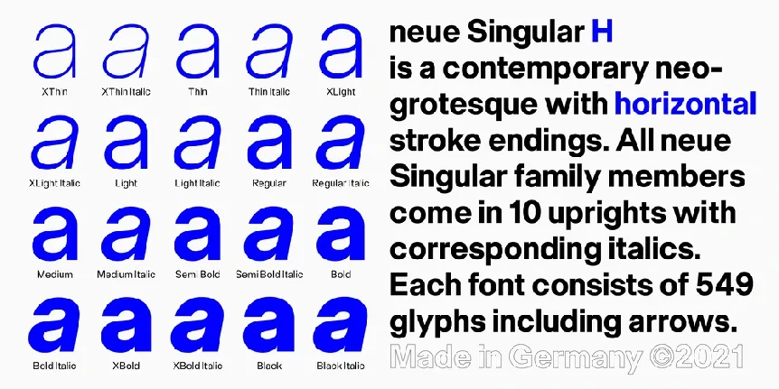 Neue Singular Family font