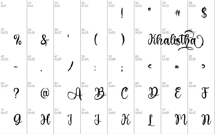 Khalistha Demo font