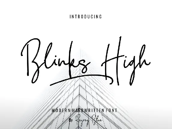 Blink High Script font