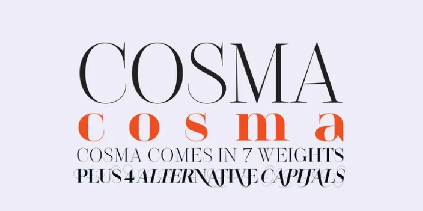 Cosma Family font