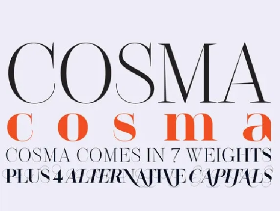 Cosma Family font