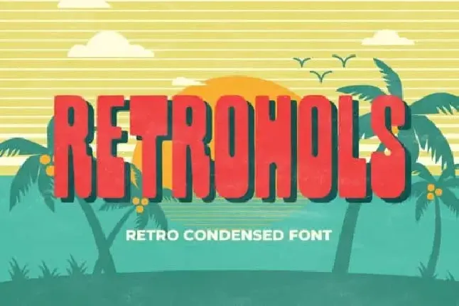 Retrohols Display font