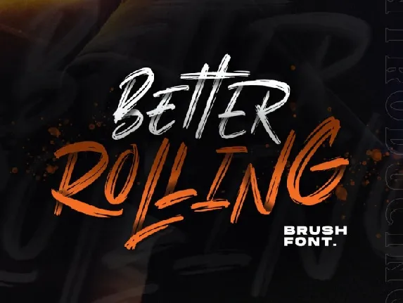 Better Rolling Brush font