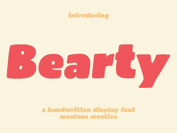 Bearty font