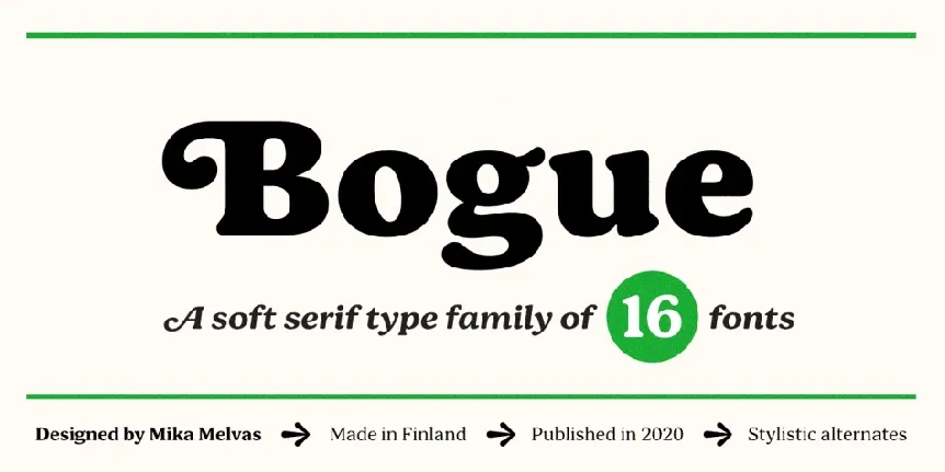 Bogue Family font