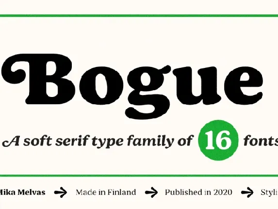 Bogue Family font