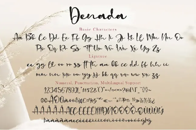 Denada - Personal Use font