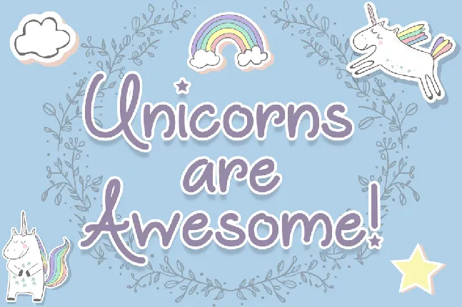 Unicorns are Awesome font