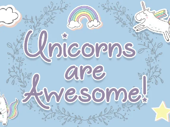 Unicorns are Awesome font