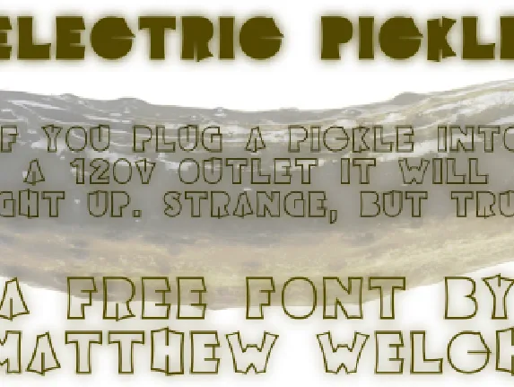 Electric Pickle font