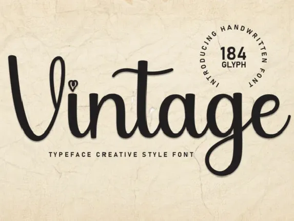 Vintage Script font